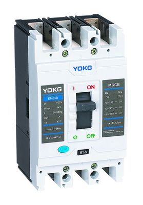 جودة  AC 440V Moulded Case Circuit Breaker 3P EM63B/EM63N 415V MCCB 4 Pole 63 Amp مصنع